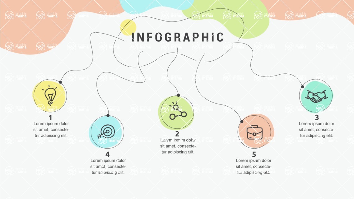 Infographic Templates Collection - Vector, Photoshop, PowerPoint, Google Slides - Hand Drawn Style Infographic Template - 5 Options